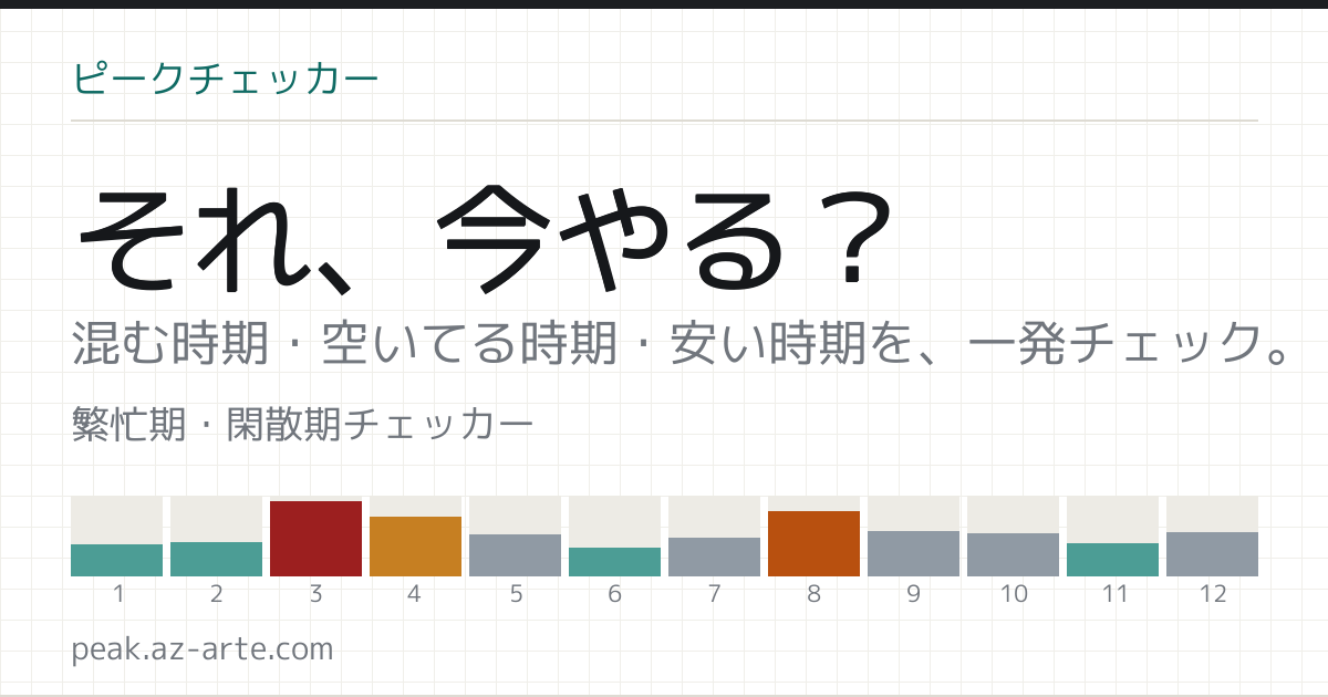 繁忙期・閑散期チェッカー